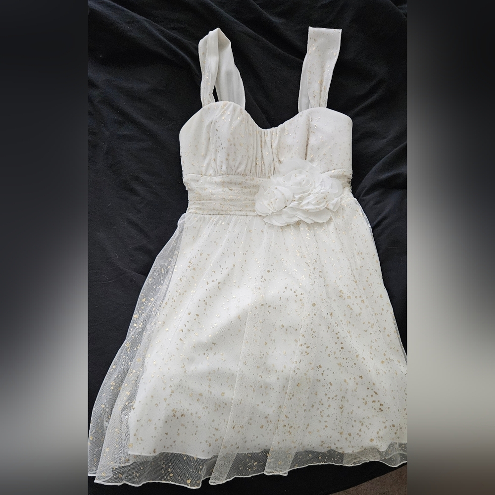 BCX White and Gold Dress